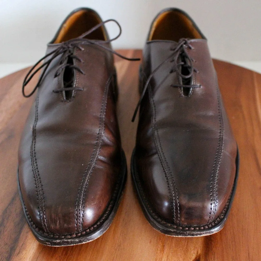 Allen Edmonds Dress Shoes Mens 9.5‎ Brown Leather Lace Up Oxford